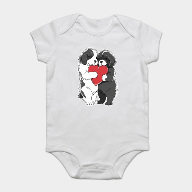 newfoundland dog Baby Bodysuit by animegirlnft